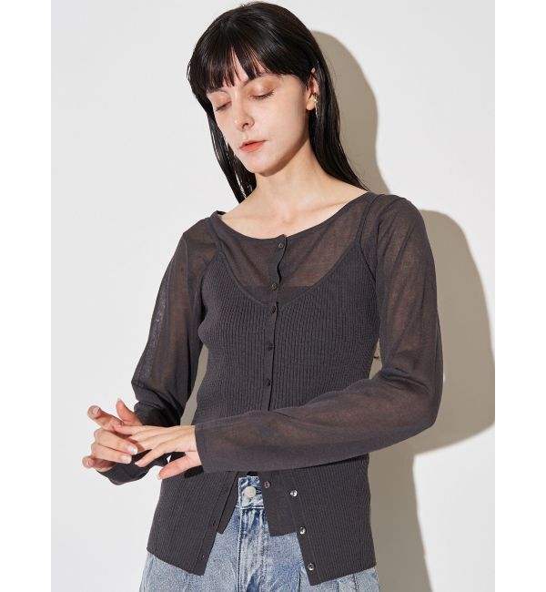 ELENDEEK「MULTI CAMI SET KT」|カーディガン|