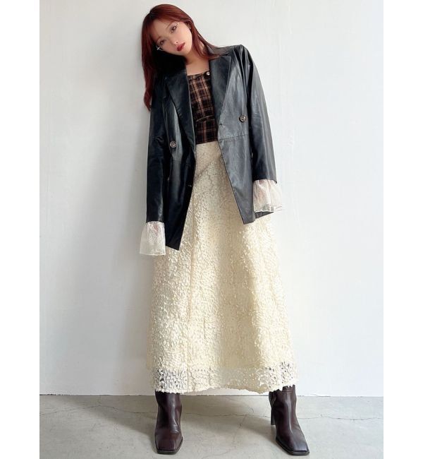 RESEXXY「カフスレースフェイクレザージャケット」|その他|