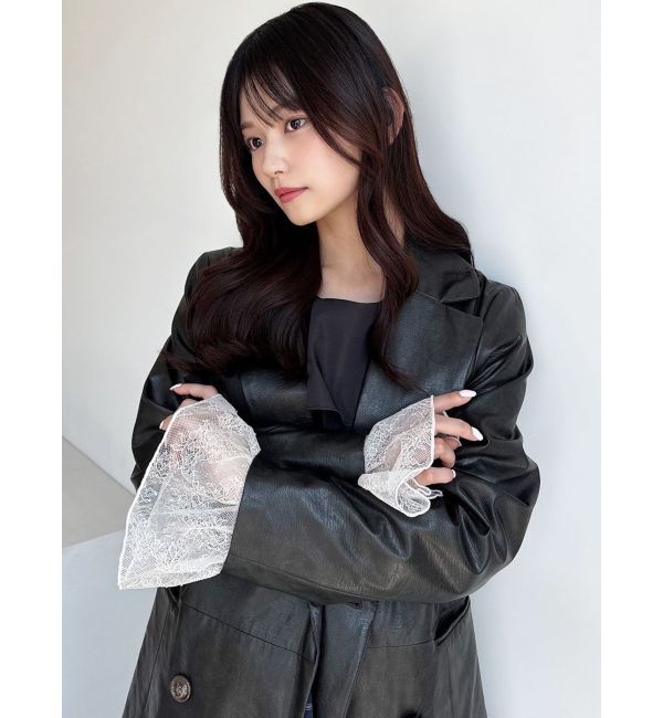 RESEXXY「カフスレースフェイクレザージャケット」|その他|