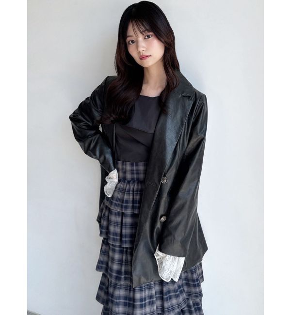 RESEXXY「カフスレースフェイクレザージャケット」|その他|