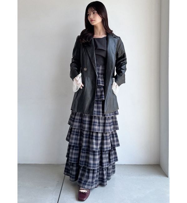 RESEXXY「カフスレースフェイクレザージャケット」|その他|