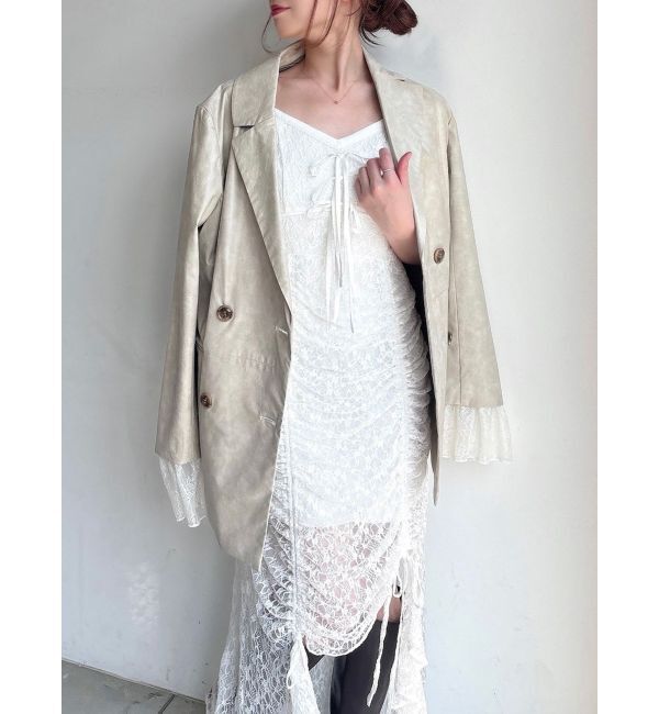 RESEXXY「カフスレースフェイクレザージャケット」|その他|