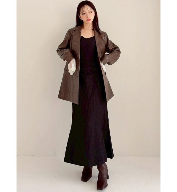 RESEXXY「カフスレースフェイクレザージャケット」|その他|