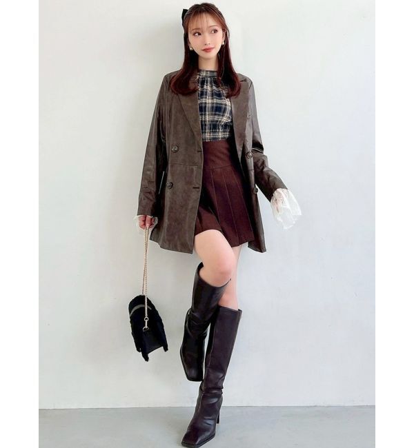 RESEXXY「カフスレースフェイクレザージャケット」|その他|