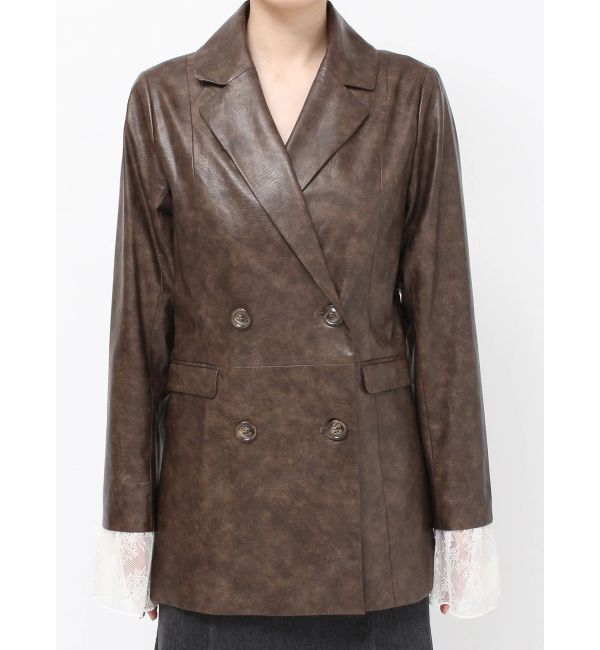 RESEXXY「カフスレースフェイクレザージャケット」|その他|