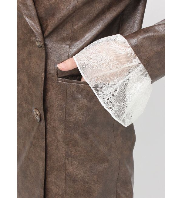 RESEXXY「カフスレースフェイクレザージャケット」|その他|