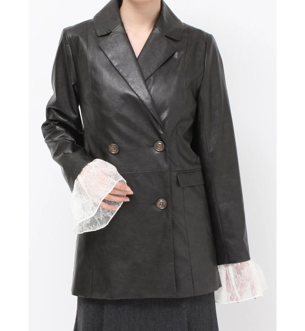 RESEXXY「カフスレースフェイクレザージャケット」|その他|