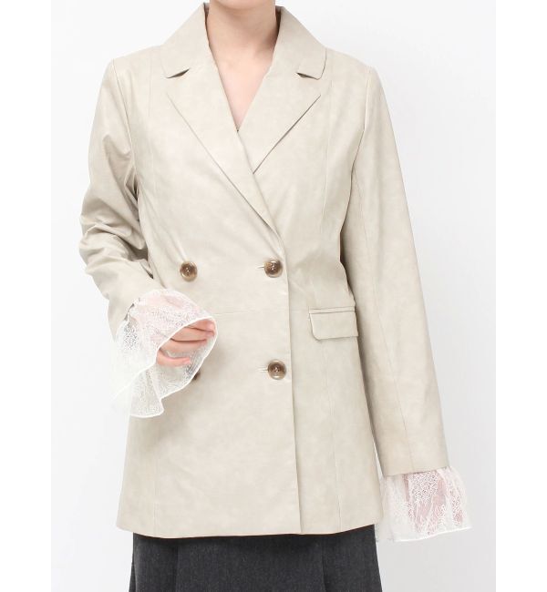 RESEXXY「カフスレースフェイクレザージャケット」|その他|