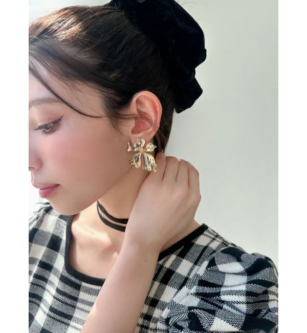 RESEXXY「メタリックフラワーピアス」|ピアス|