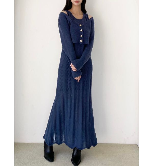 RESEXXY「アンサンブルレースニットワンピース」|ワンピース|