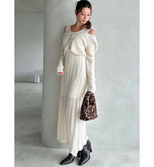 RESEXXY「アンサンブルレースニットワンピース」|ワンピース|