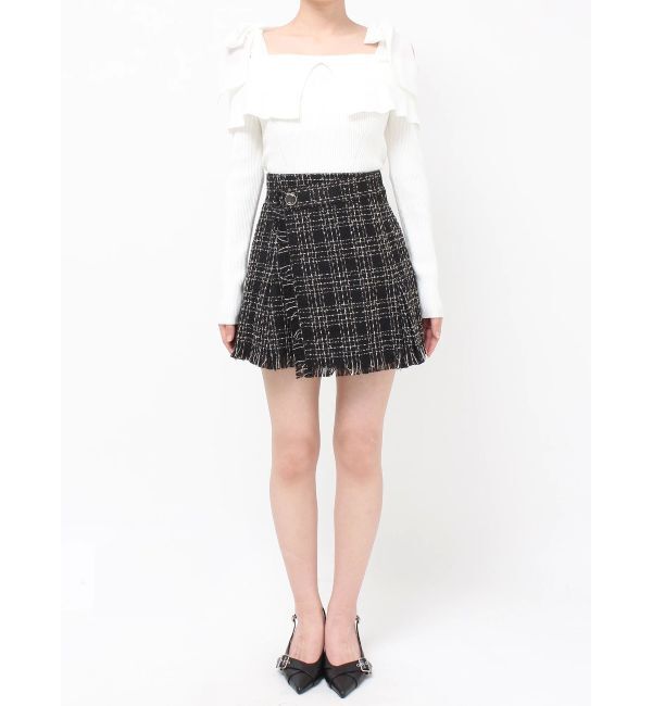 RESEXXY「ツイードラップミニスカート」|スカート|