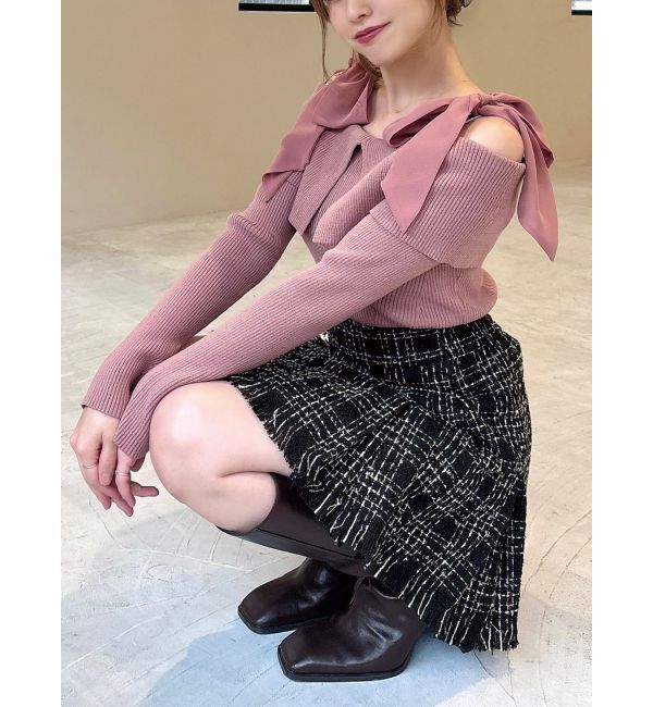 RESEXXY「ツイードラップミニスカート」|スカート|