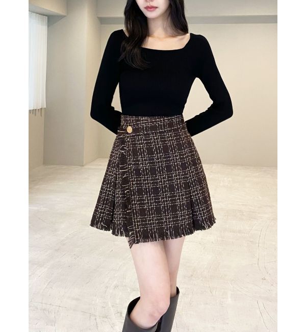 RESEXXY「ツイードラップミニスカート」|スカート|