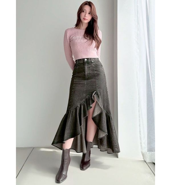 RESEXXY「ラッフルデニムスカート」|スカート|