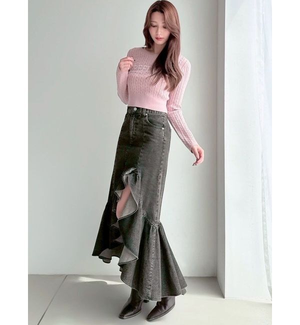 RESEXXY「ラッフルデニムスカート」|スカート|