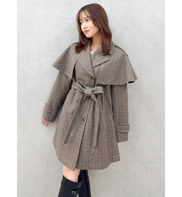 dazzlin「2WAYケープミニトレンチコート」|トレンチコート|