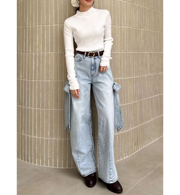 dazzlin「バックオープンリブニットトップス」|ニット・セーター|