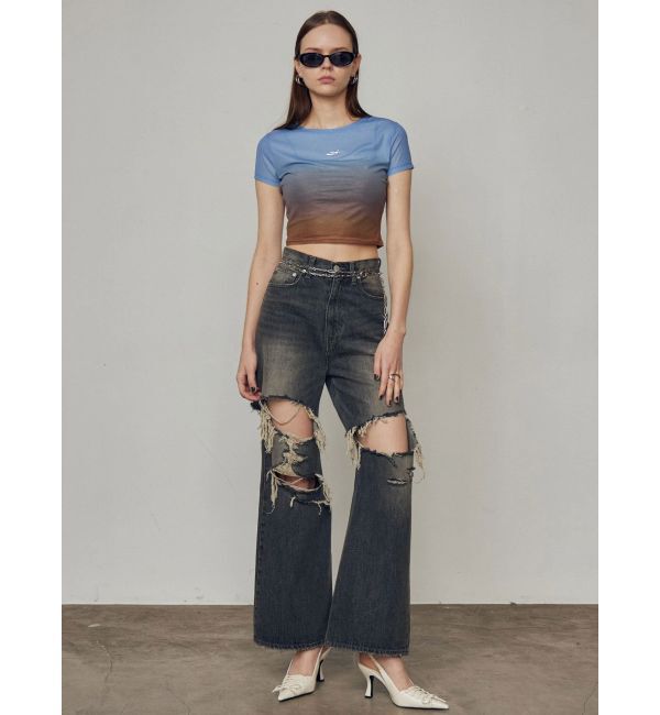 EMODA「フィットシアークロップトップ」|Tシャツ・カットソー|