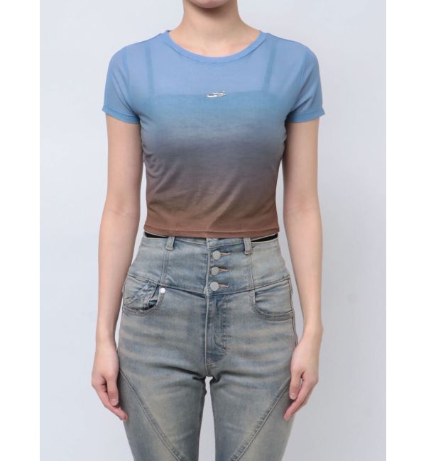 EMODA「フィットシアークロップトップ」|Tシャツ・カットソー|ライトミックス