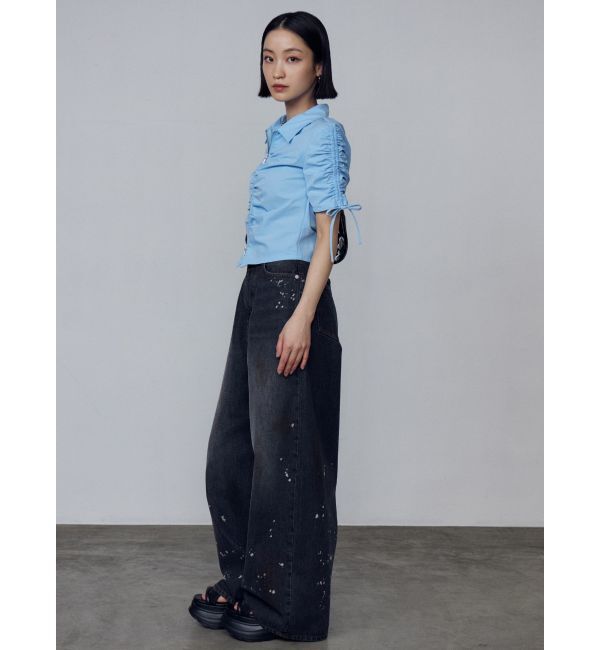 EMODA「ギャザージップシャツトップ」|Tシャツ・カットソー|