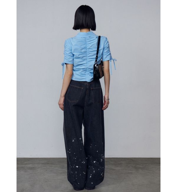 EMODA「ギャザージップシャツトップ」|Tシャツ・カットソー|