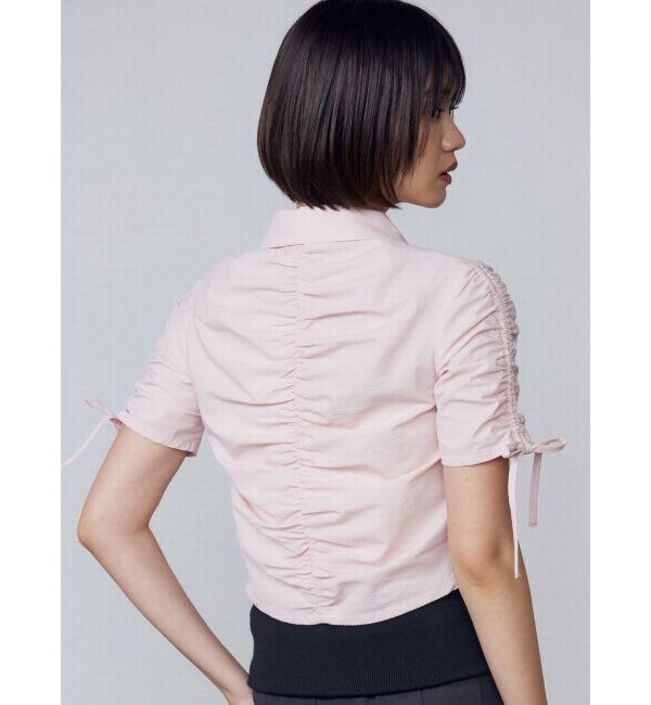 EMODA「ギャザージップシャツトップ」|Tシャツ・カットソー|