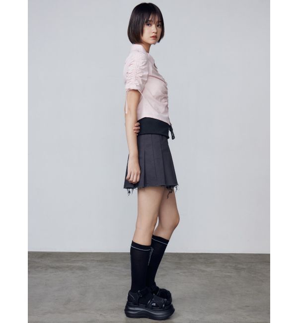 EMODA「ギャザージップシャツトップ」|Tシャツ・カットソー|