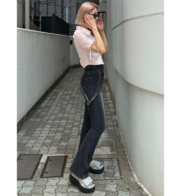 EMODA「ギャザージップシャツトップ」|Tシャツ・カットソー|