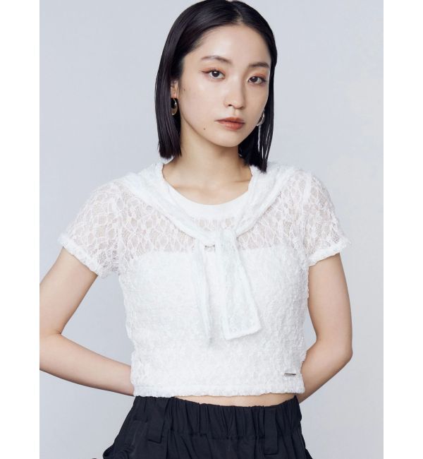 EMODA「レース2ピーストップ」|Tシャツ・カットソー|ホワイト