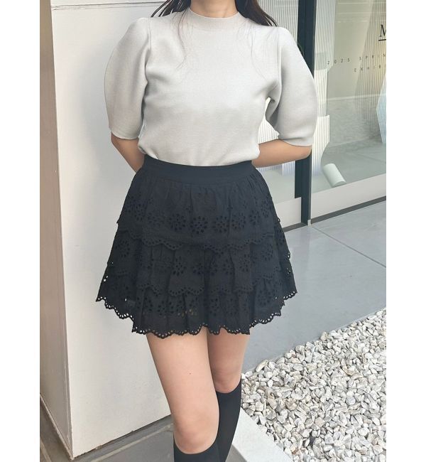 MERCURYDUO「スカラップレースティアードスカパン」|スカート|