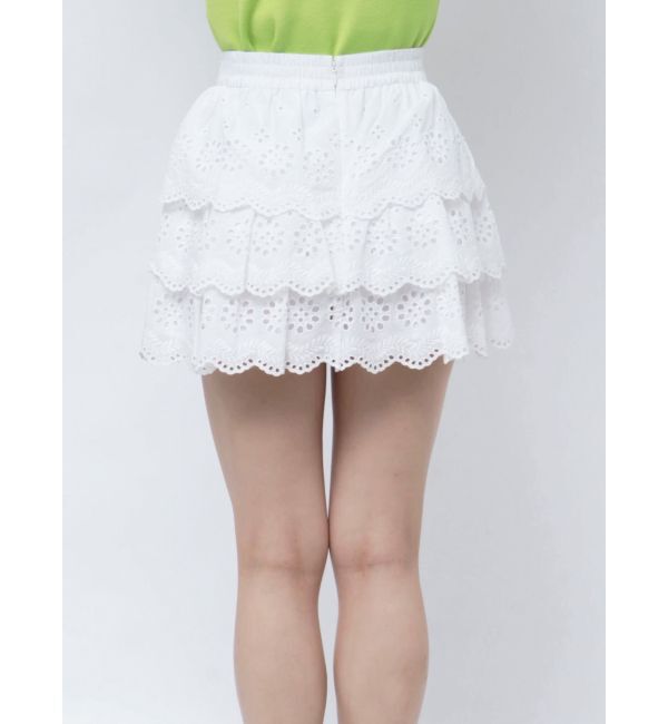 MERCURYDUO「スカラップレースティアードスカパン」|スカート|