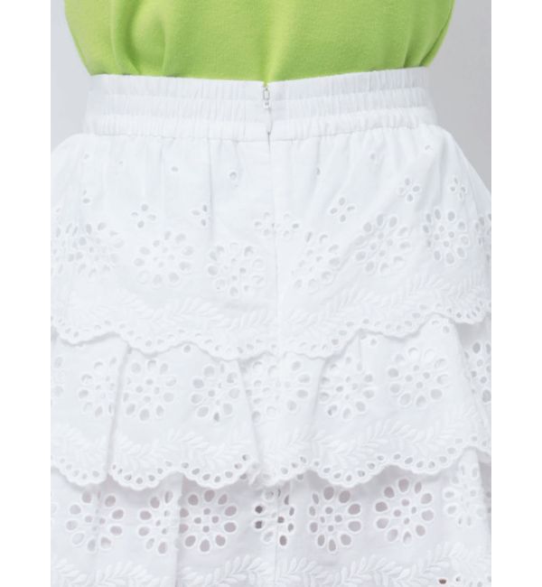 MERCURYDUO「スカラップレースティアードスカパン」|スカート|