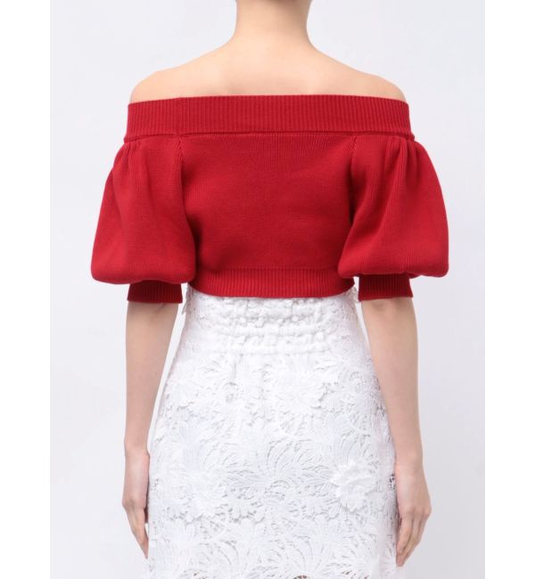 MERCURYDUO「クロップドオフショルダーニット」|ニット・セーター|