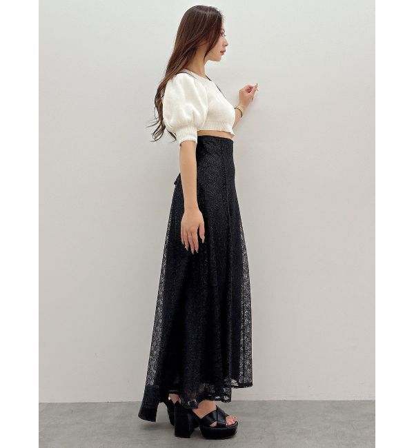 MERCURYDUO「クロップドオフショルダーニット」|ニット・セーター|