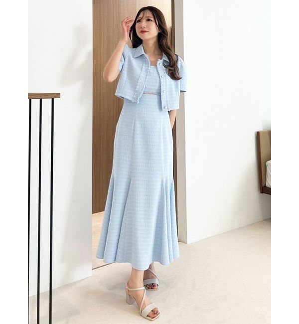 MERCURYDUO「ハーフスリーブツイードフィットジャケット」|その他|