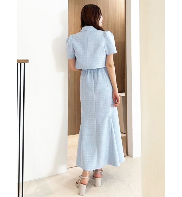 MERCURYDUO「ハーフスリーブツイードフィットジャケット」|その他|