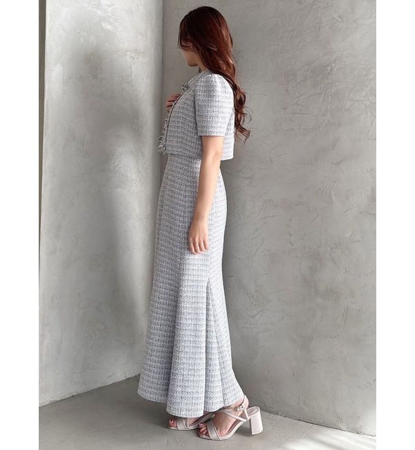 MERCURYDUO「ハーフスリーブツイードフィットジャケット」|その他|