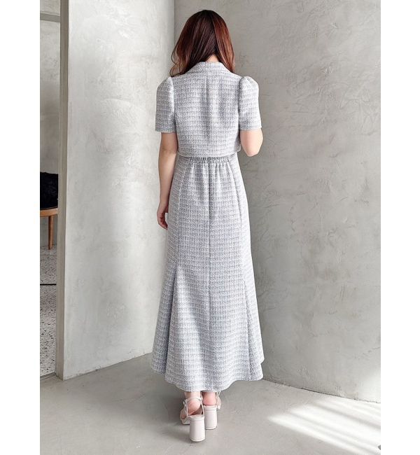 MERCURYDUO「ハーフスリーブツイードフィットジャケット」|その他|