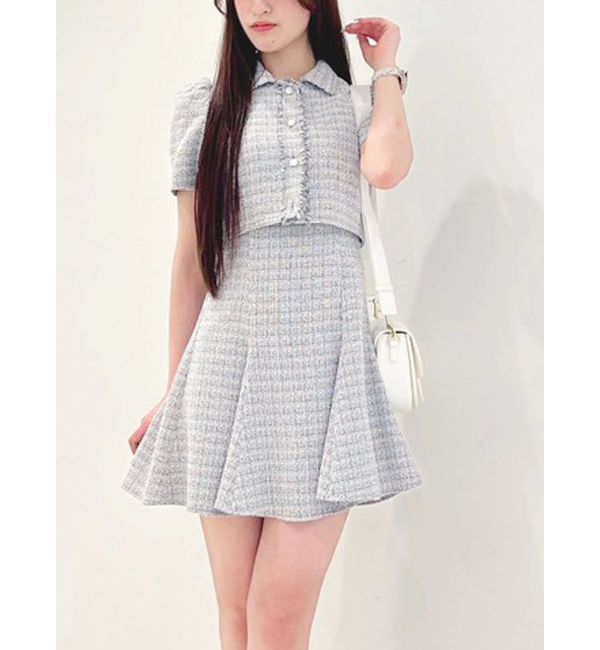 MERCURYDUO「ハーフスリーブツイードフィットジャケット」|その他|