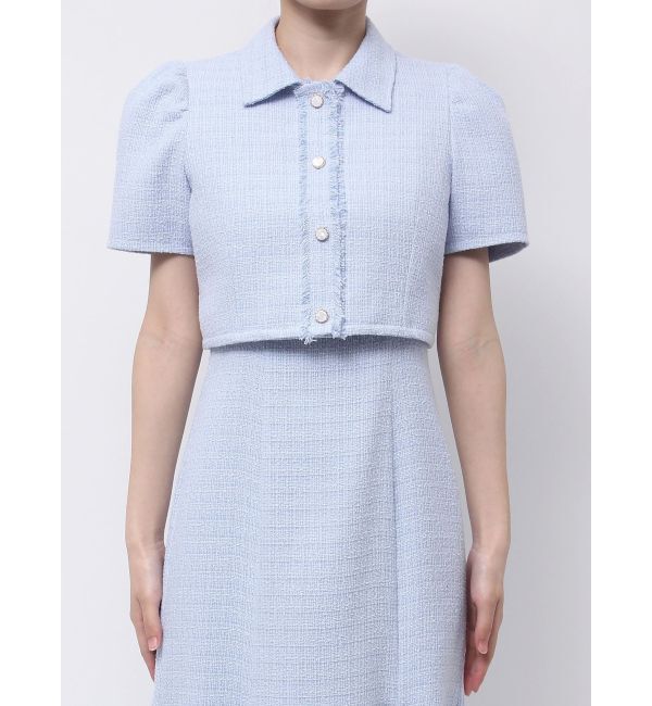 MERCURYDUO「ハーフスリーブツイードフィットジャケット」|その他|