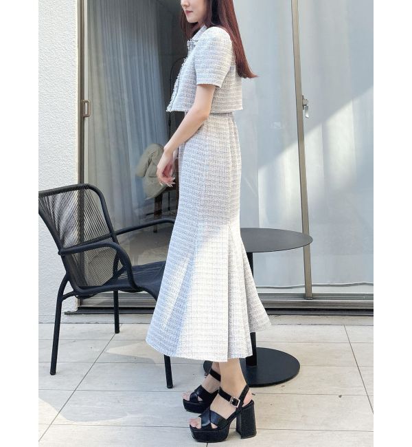 MERCURYDUO「ハーフスリーブツイードフィットジャケット」|その他|