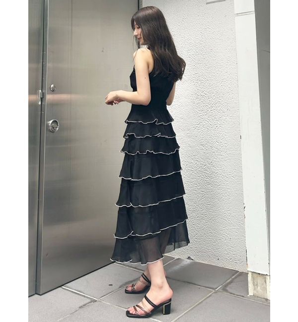 MERCURYDUO「シフォンティアードワンピース」|ワンピース|