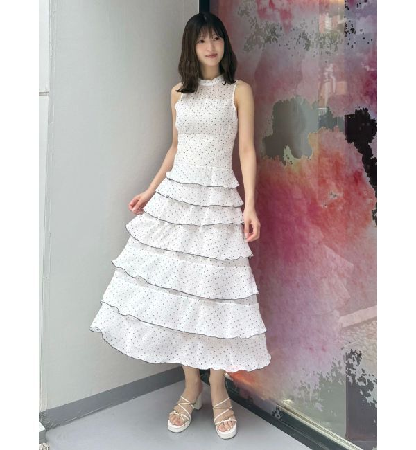 MERCURYDUO「シフォンティアードワンピース」|ワンピース|