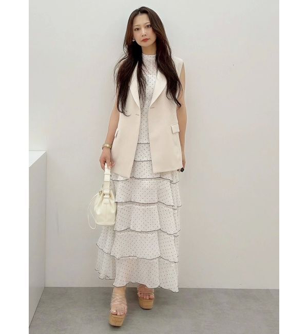 MERCURYDUO「シフォンティアードワンピース」|ワンピース|