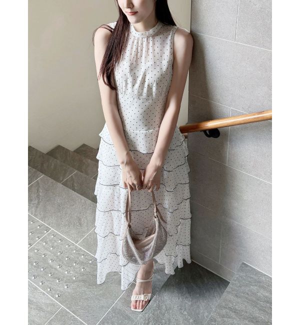 MERCURYDUO「シフォンティアードワンピース」|ワンピース|