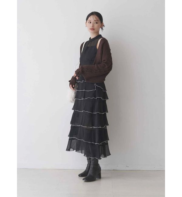 MERCURYDUO「シフォンティアードワンピース」|ワンピース|