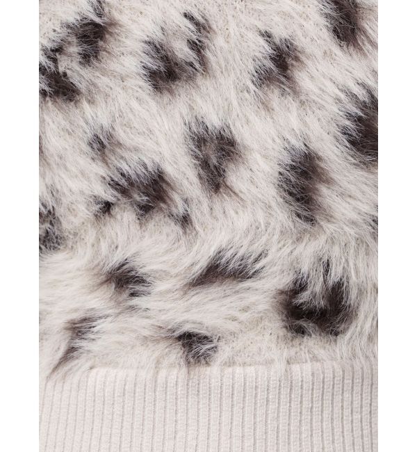 MERCURYDUO「ファーライクシャギークロップドパフニット」|ニット・セーター|