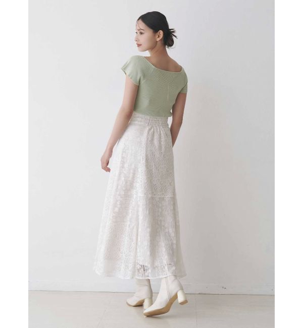 MERCURYDUO「レースパッチワークフレアスカート」|スカート|