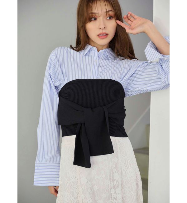 MERCURYDUO「レースパッチワークフレアスカート」|スカート|